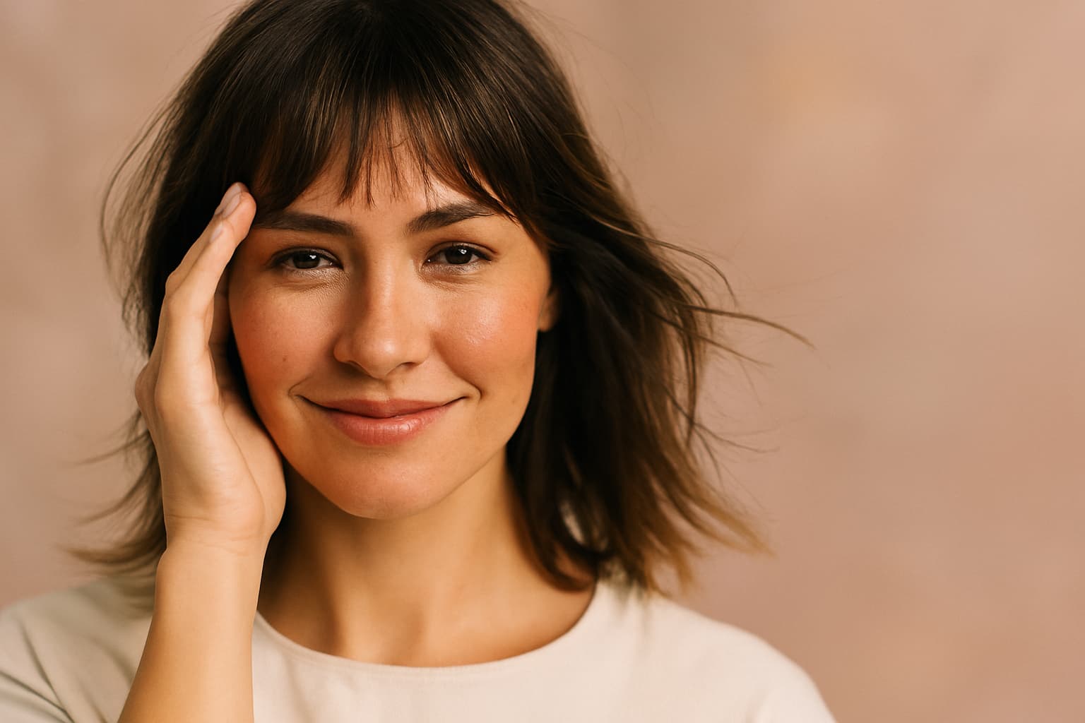 Woman with stylish bangs looking confident — cover image for "How to Choose the Best Bang Shape for Your Face.