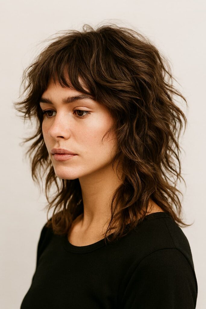 Airy Wave Wolf Cut 2026 with natural wavy texture