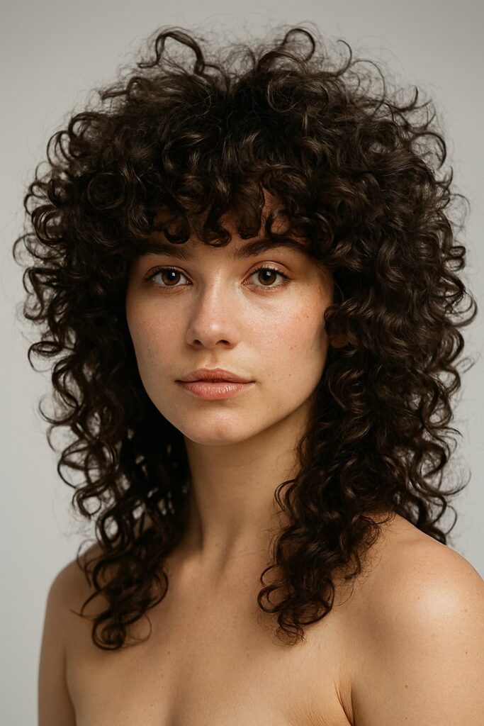 Curly Volume Wolf Cut 2026 for natural curly hair with layered shape