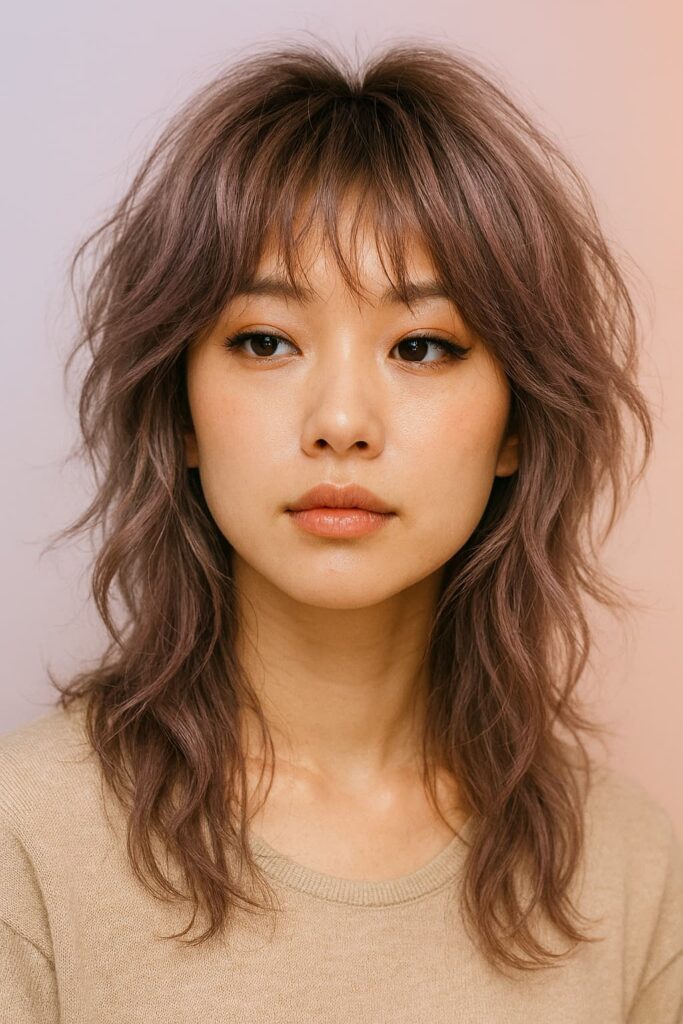 Soft Layered Wolf Cut 2026 hairstyle for women with natural texture and layers