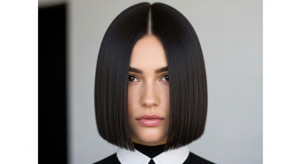 Chic Blunt Revival haircut for women 2025 blunt straight hairstyle