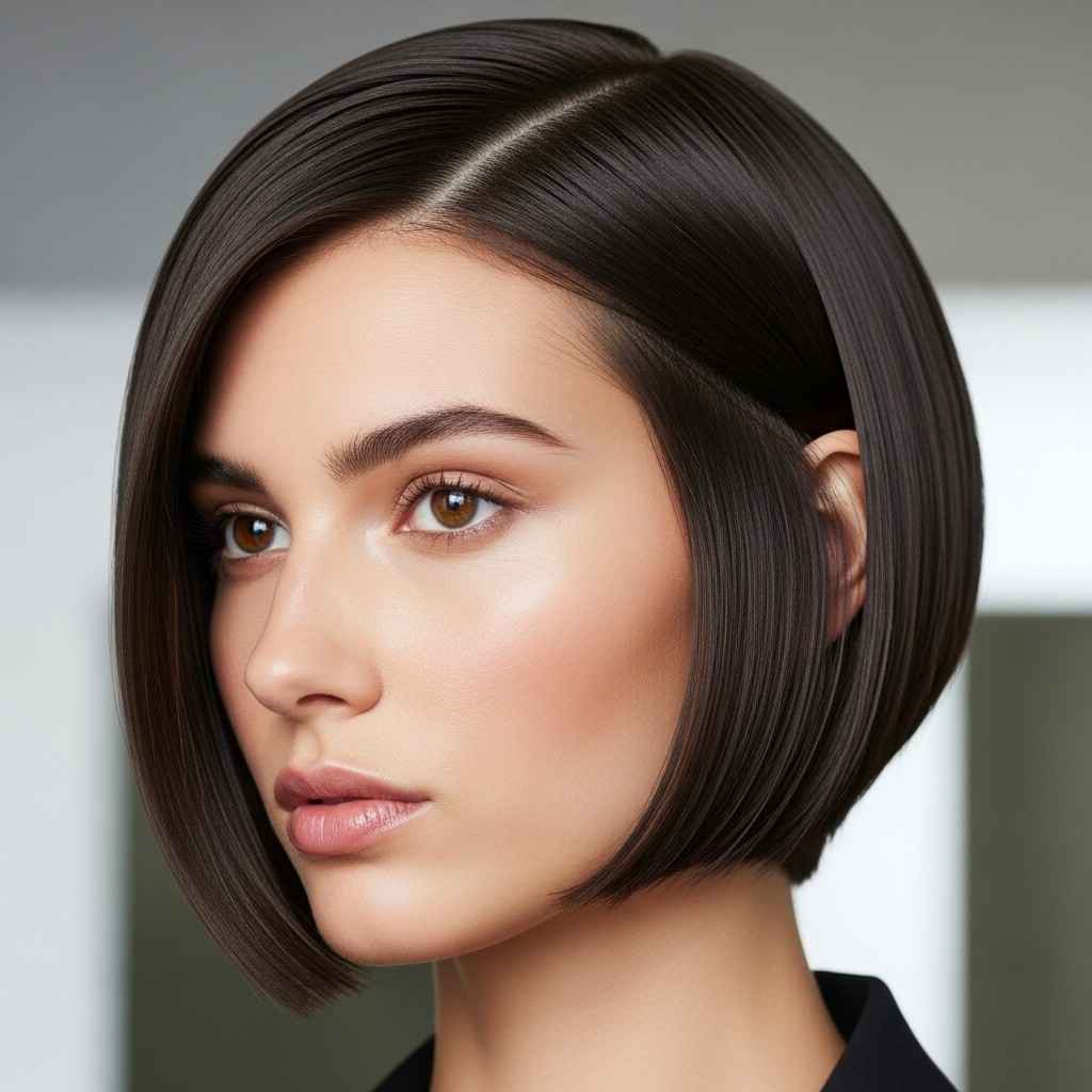 Jaw-length framing bob haircut 2026 for oval faces