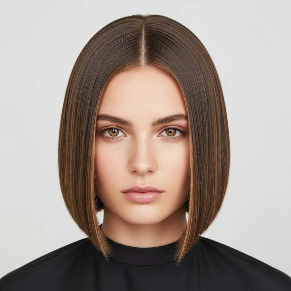 : Polished minimalist bob haircut 2026 for straight hair