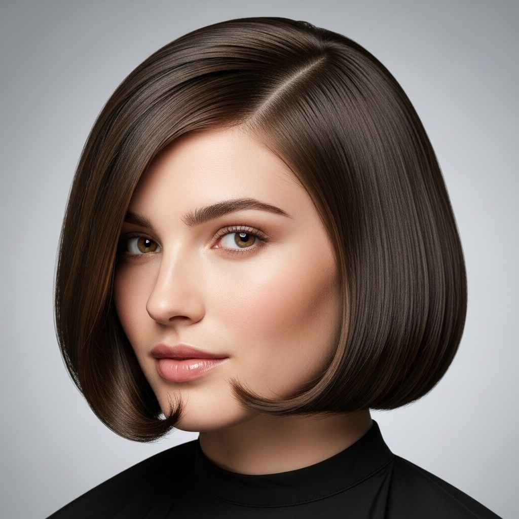 Soft sculpted classic bob haircut 2026 for straight hair