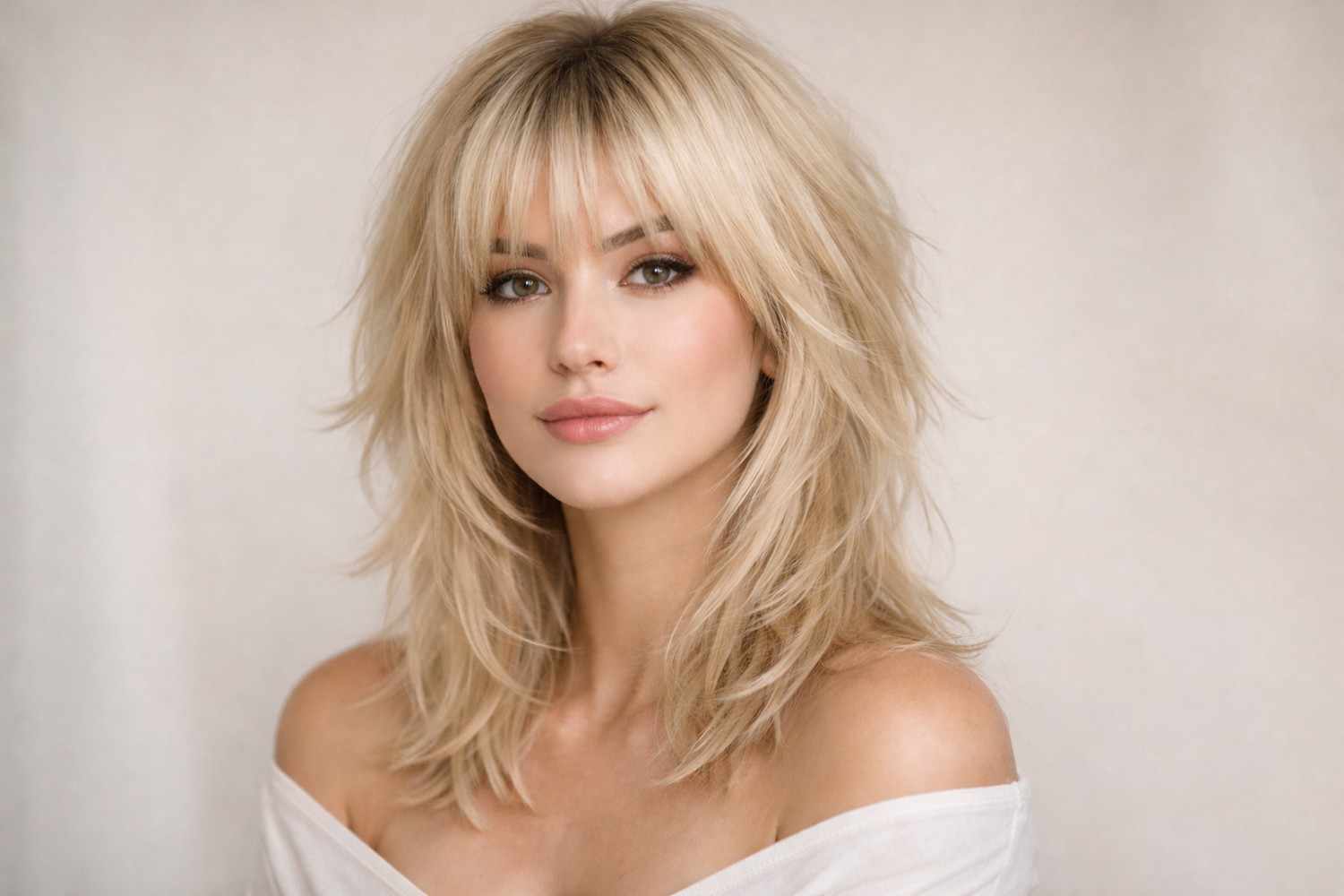 24 blonde wolf cut with bangs 2026