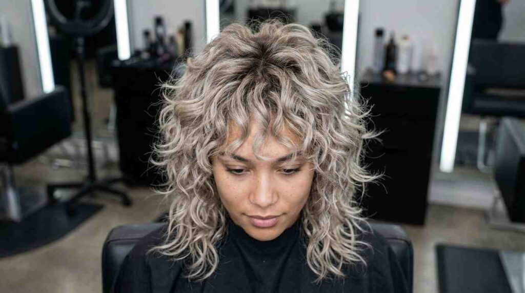 ash blonde curly wolf cut 2026