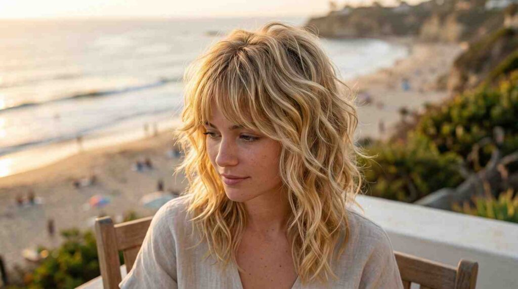 beach wave blonde wolf cut 2026