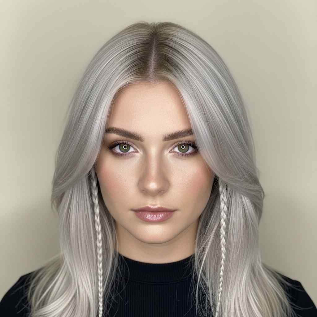 blonde wolf cut thin face framing braids 2026 1