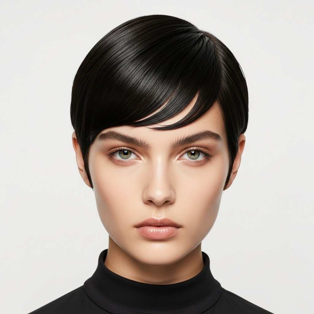 Chic Supermodel Bixie haircut 2026 for straight hair
