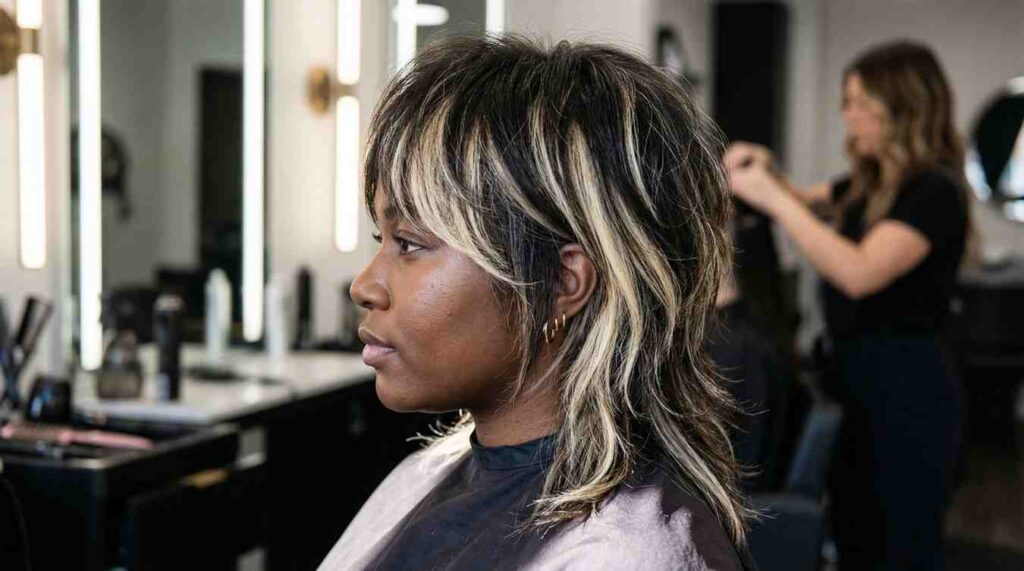 chunky blonde highlights wolf cut 2026
