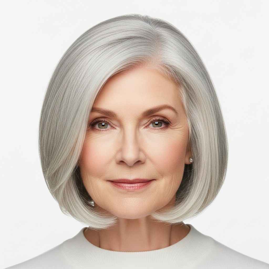 Classic Rounded Bob 2026 haircut for women over 70