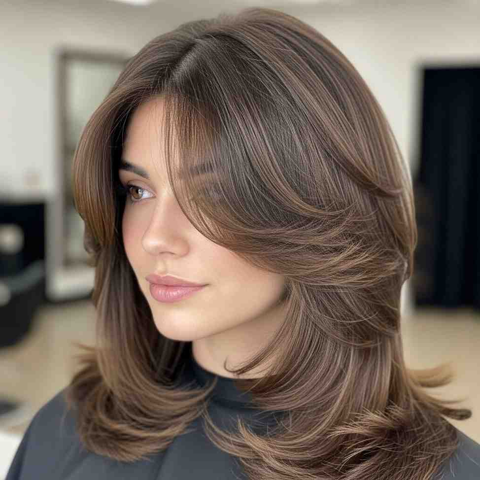 Face-Framing Flow Shag long layered haircut for women 2026