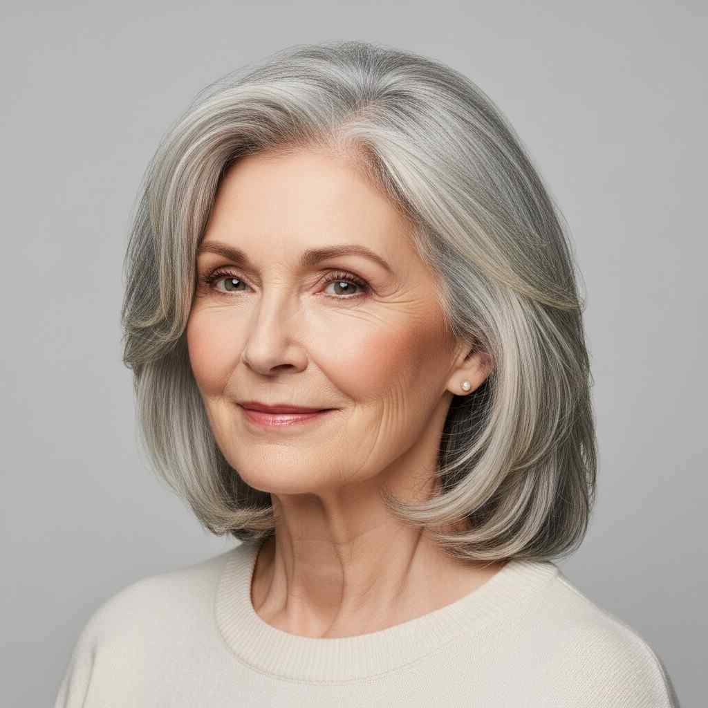 Graceful aging haircut 2026 for women over 70