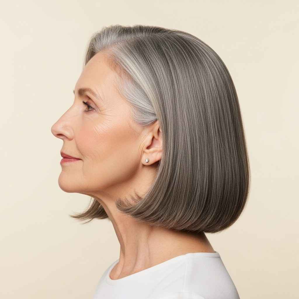 Graceful neck-length haircut 2026 for women over 70