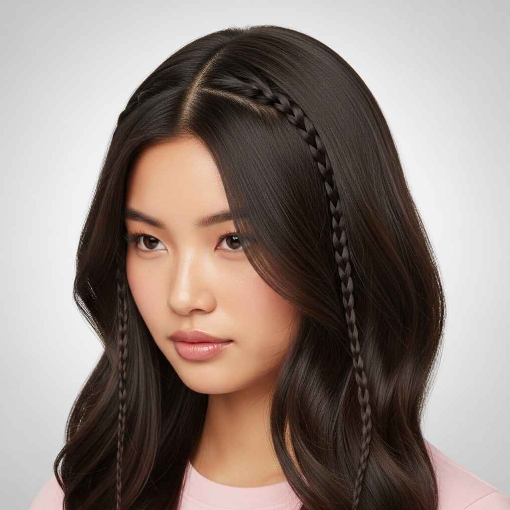 korean soft wolf ribbon braids 2026 1