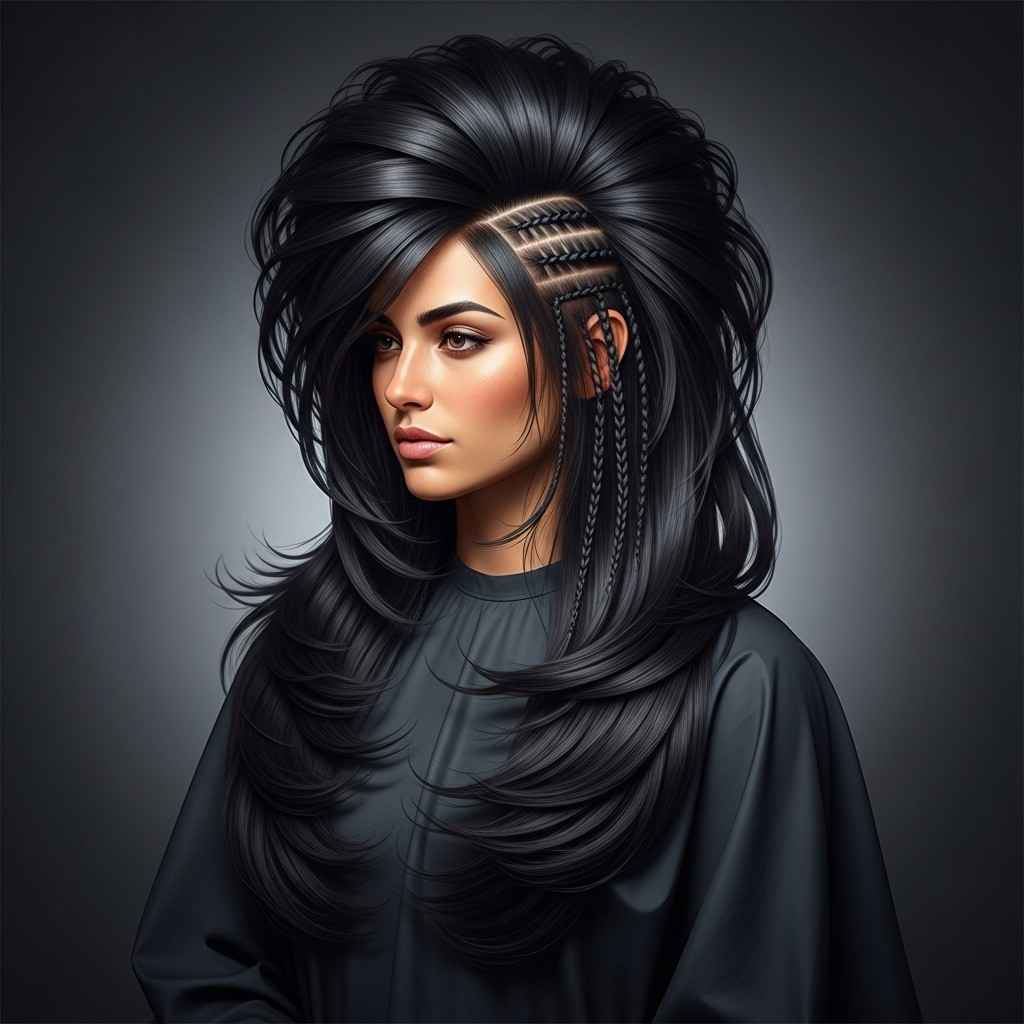 long dramatic wolf layered braid panels 2026 2