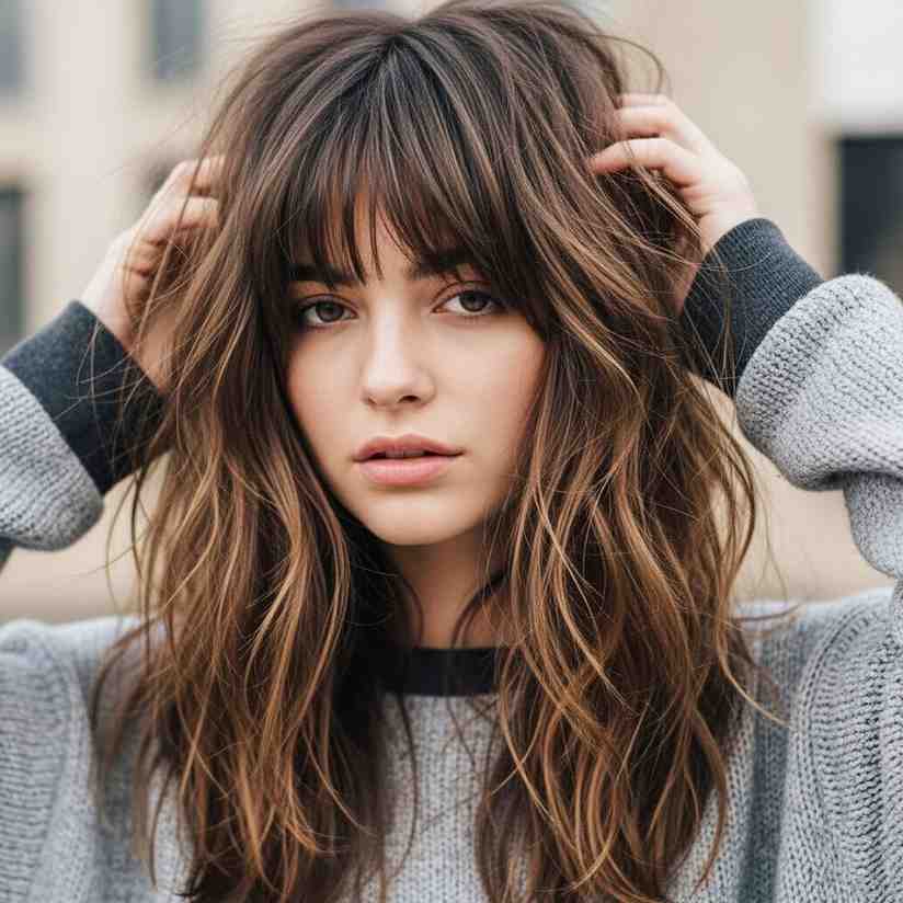 long tousled wolf look 202