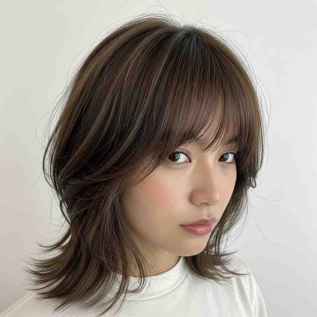 medium wolf cut airy bangs 2026