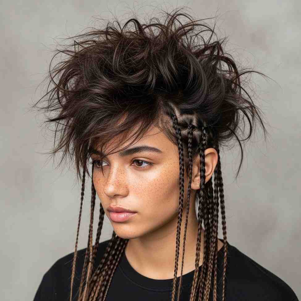 messy rock wolf cut festival braids 2026 1