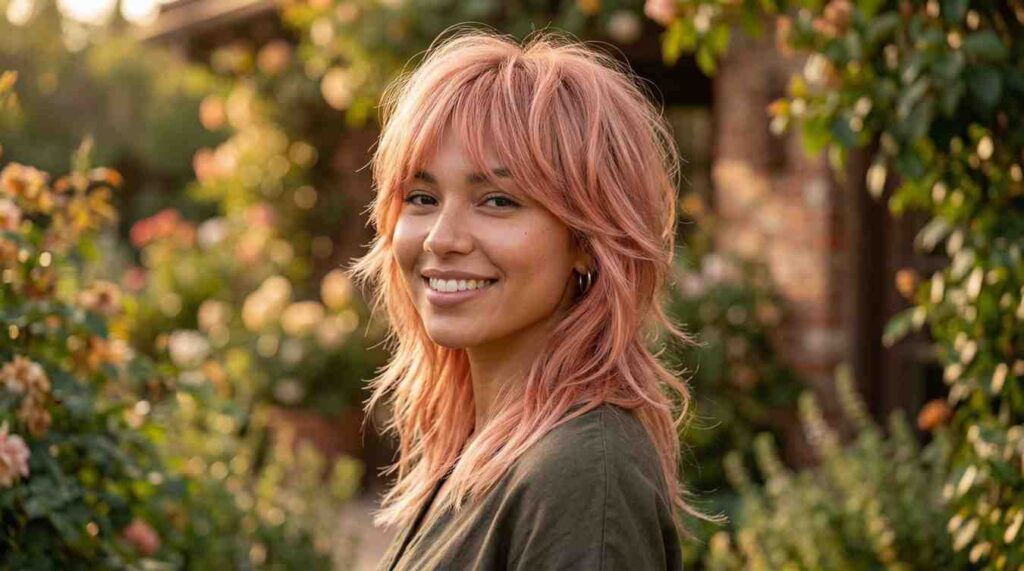 rose gold blonde wolf cut 2026