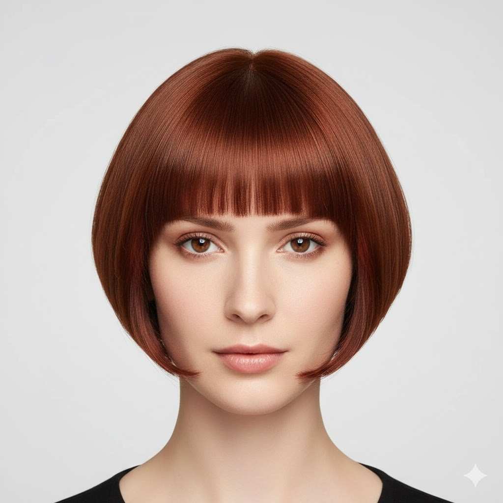 rounded bob wolf cut full bangs 2026