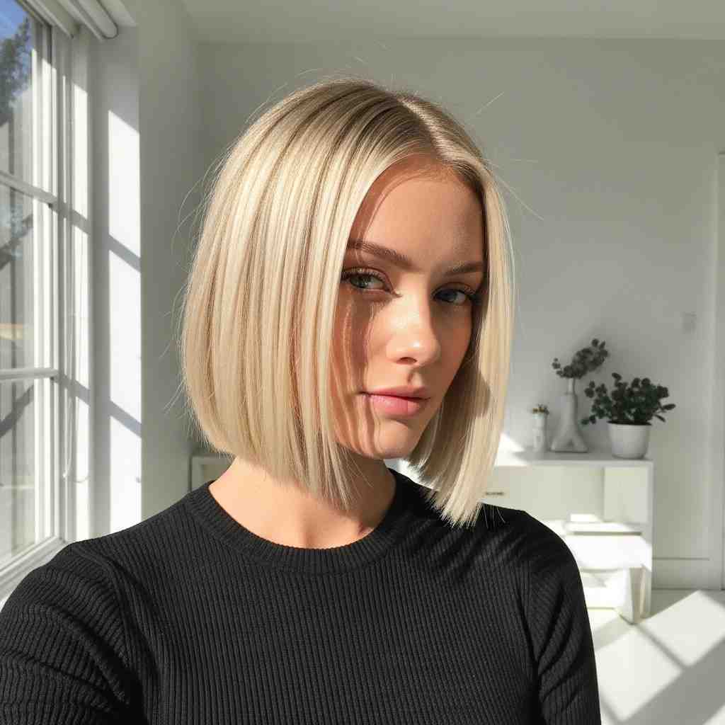 scandinavian hairline blunt bob 2026