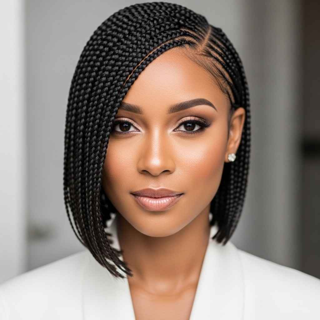 : blunt cut braided bob 2026 modern short braid style