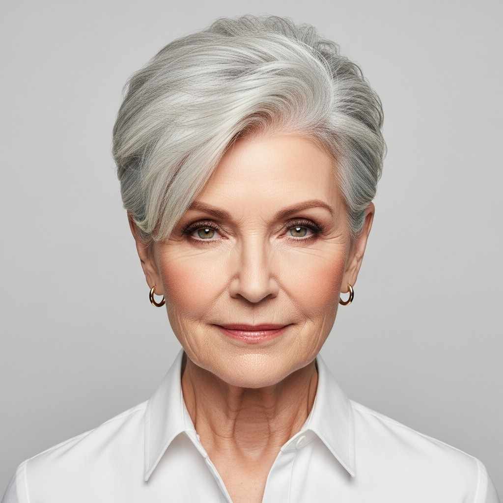 Short sculpted bob 2026 haircut for women over 70