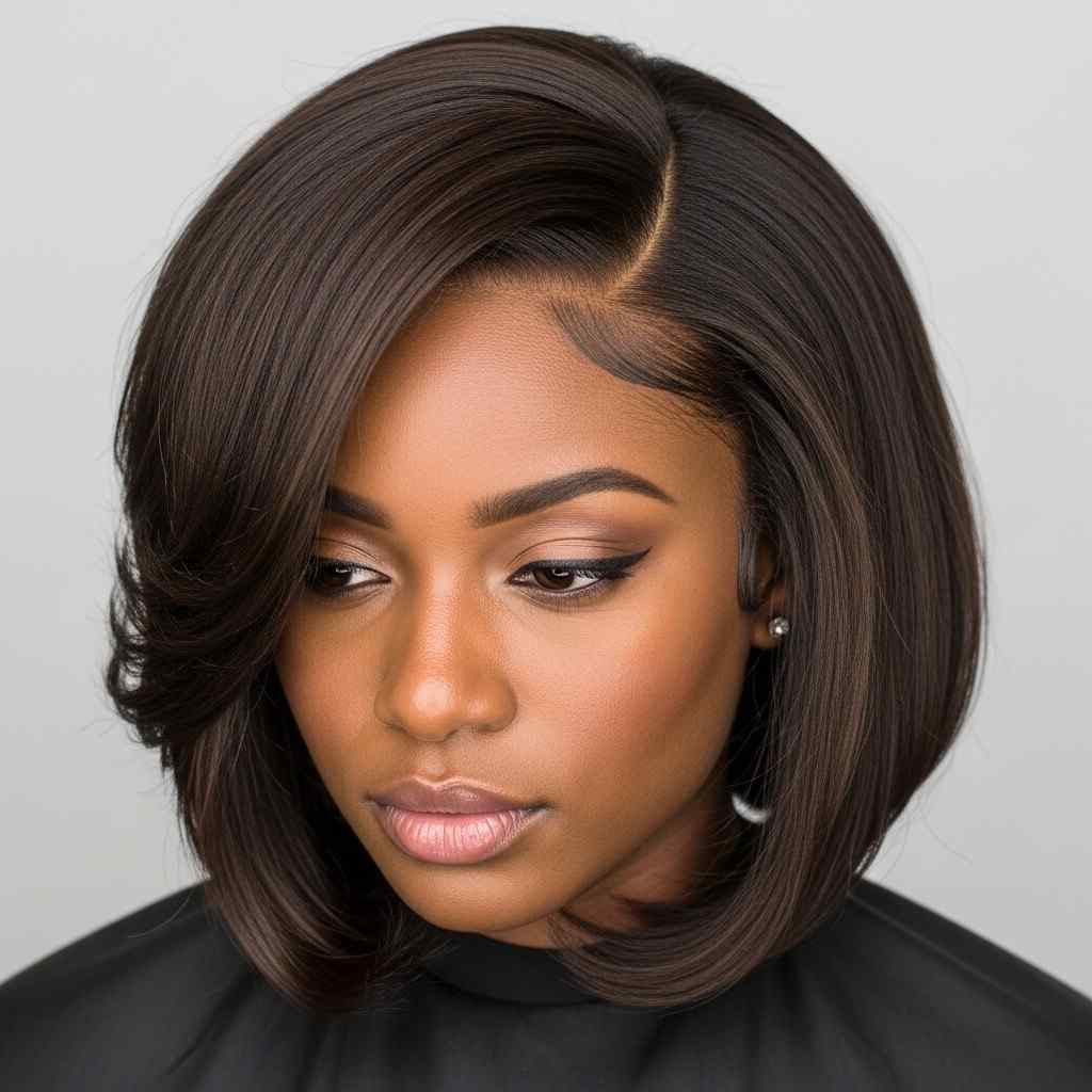 side parted voluminous bob wolf cut 2026