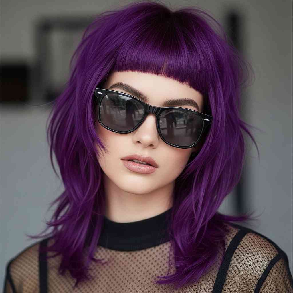 violet micro bang wolf cut 202