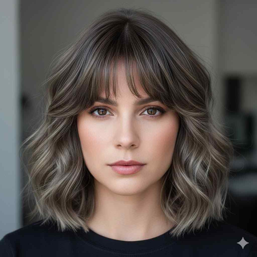 wavy bob wolf cut curtain bangs 2026