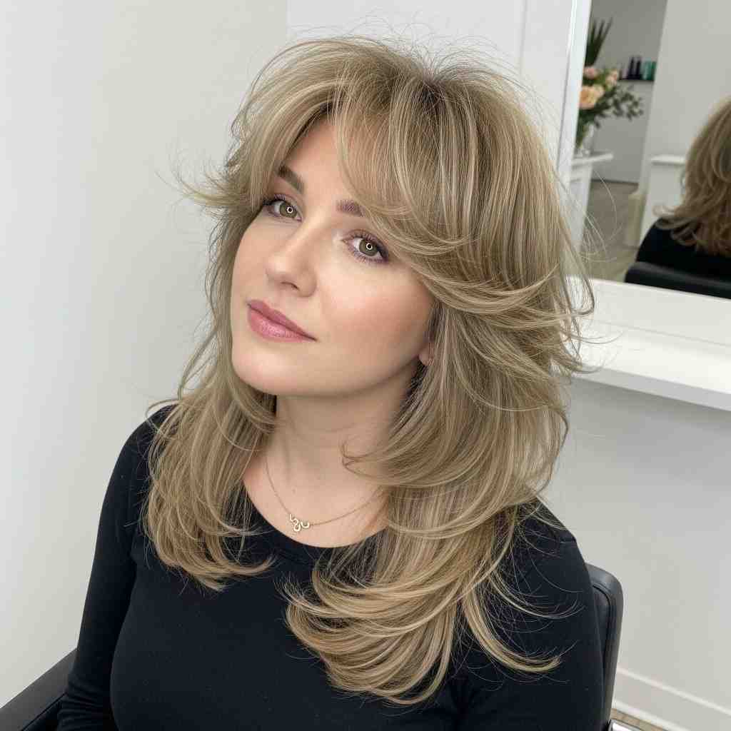 wispy-crown-layer-shag-long-hair-202 Wispy Crown Layer Shag long haircut for women with thin hair 2026