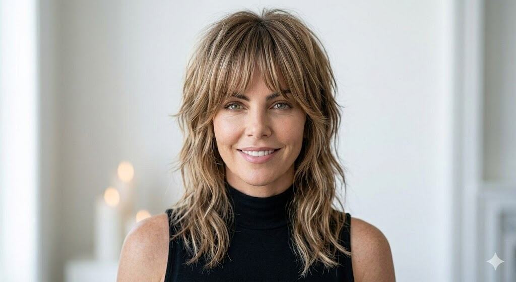 bronde mullet curtain bangs 2026 M