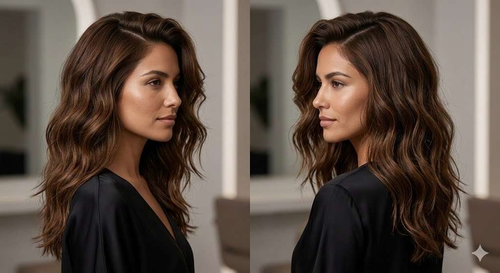 chestnut wave deep side part 2026