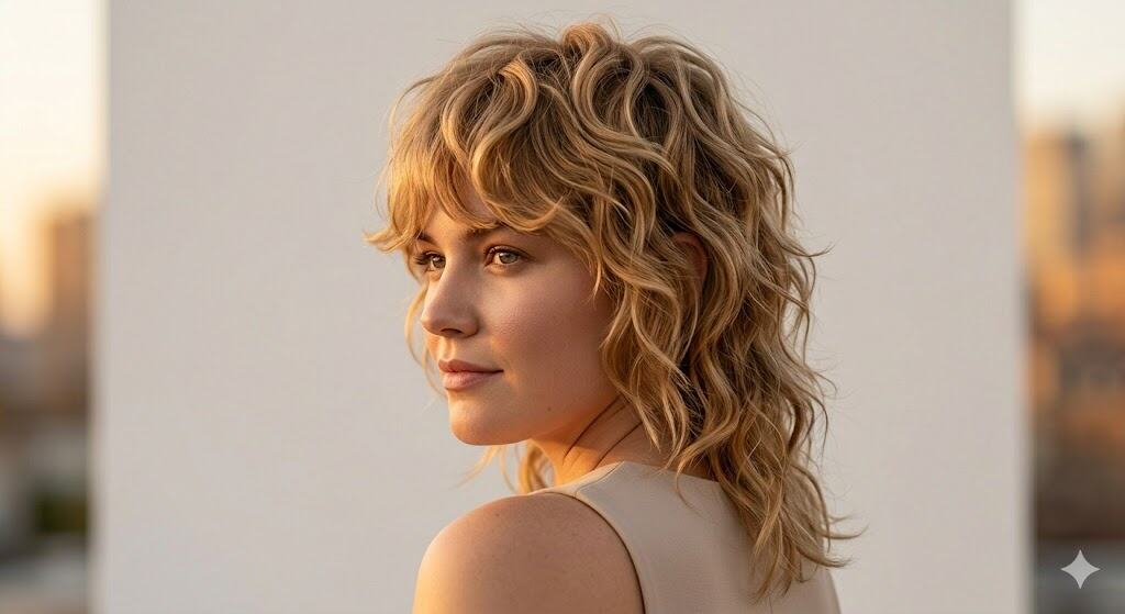 honey blonde wavy shullet 2026 E