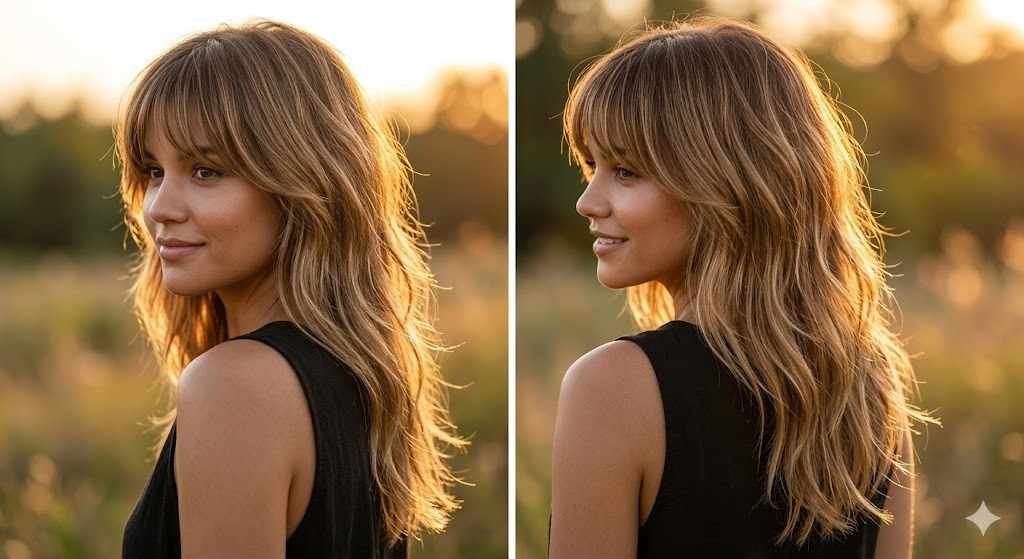 honey caramel balayage long layers 2026