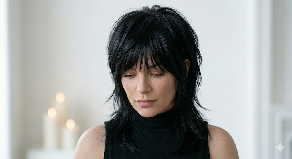 jet black side swept mullet 2026 Q