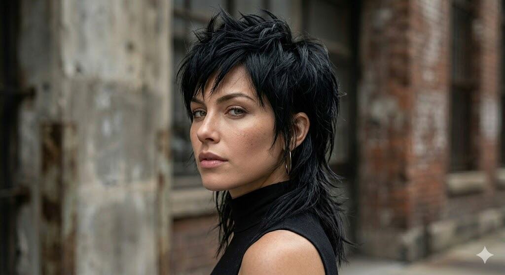 jet black spiky mullet 2026 I