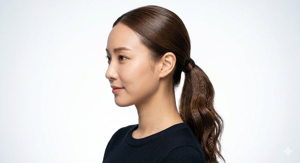 low ponytail textured korean 2026