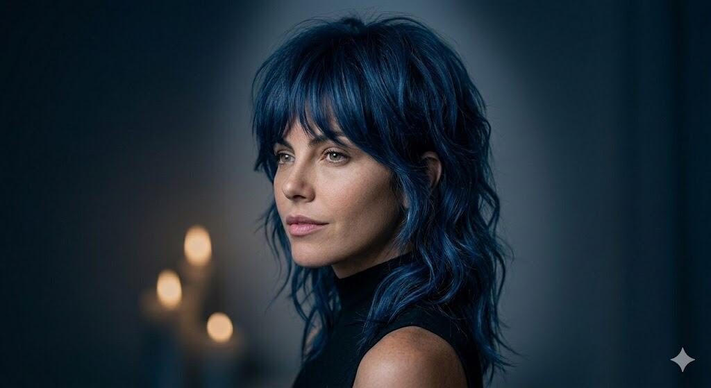 midnight blue shag mullet 2026 L