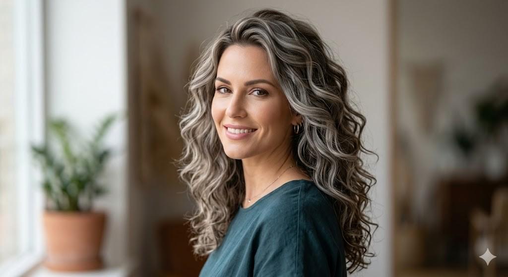 pewter gray balayage 2026