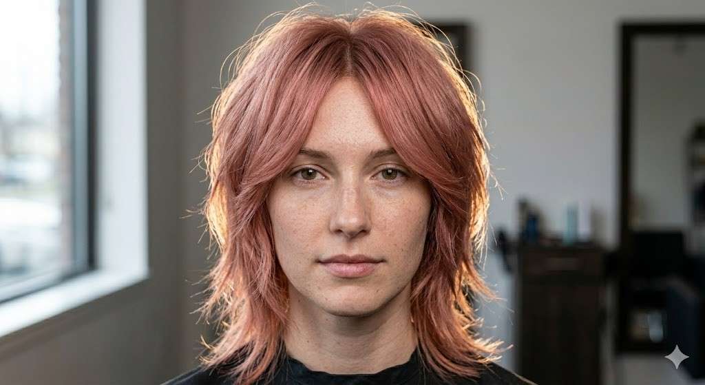rose gold shag wolf cut 2026