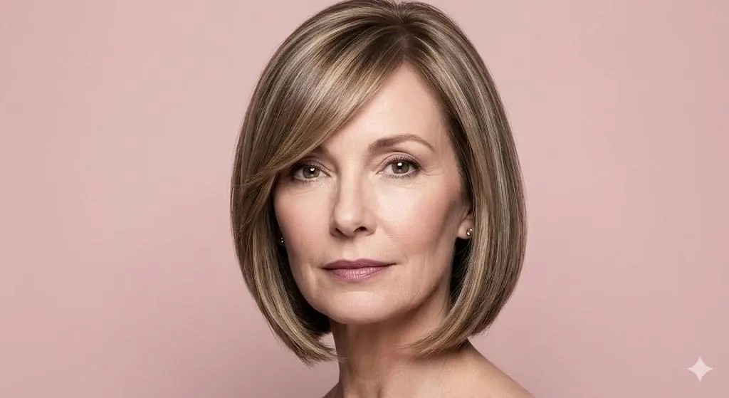 chin bob side swept bangs 2026