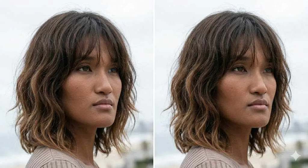 french girl shag micro layers air dried texture 2026