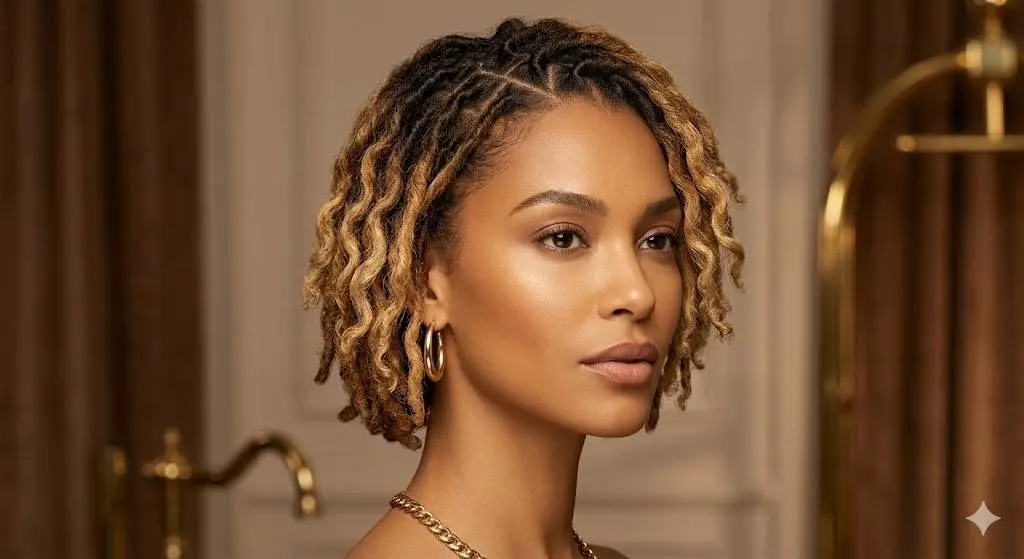 honey blonde short locs 2026