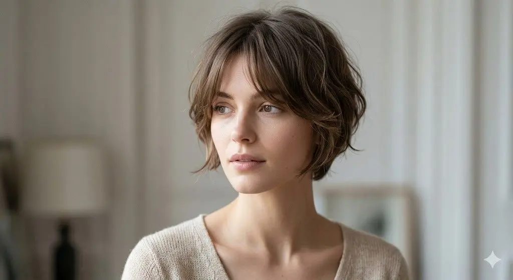 layered tousle grown out fringe pixie bob 2026