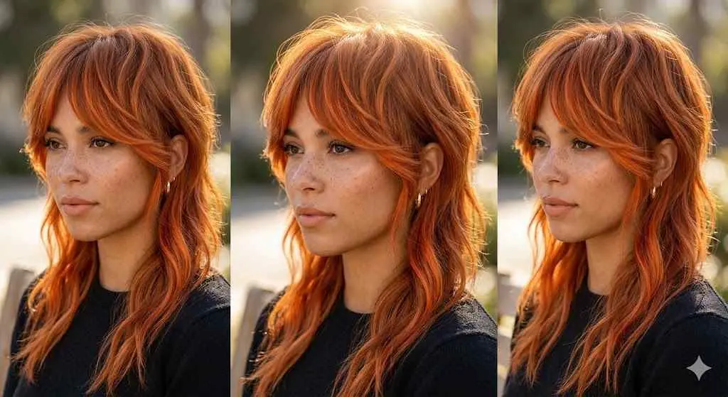 modern mullet cheekbone bangs 2026