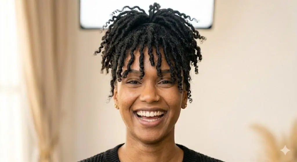pineapple updo short locs 2026