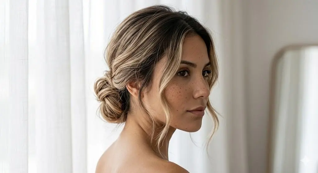 romantic tousled updo 2026