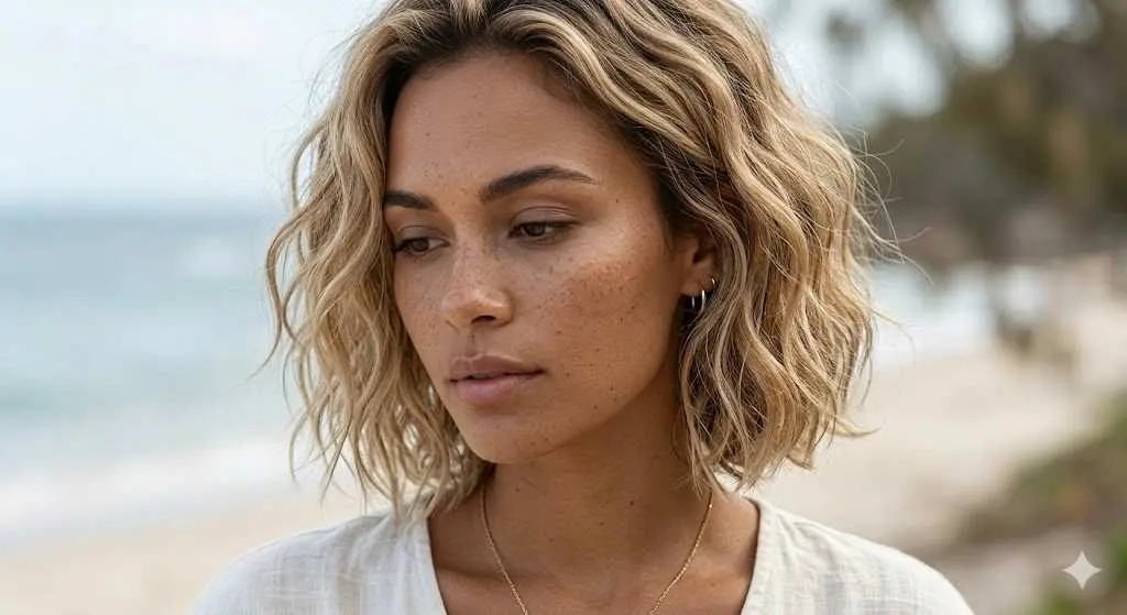 sandy blonde italian bob textured 2026